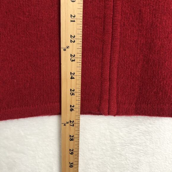 VTG Lambswool Angora Rabbit Knit Midi Sweater Skirt Women's M Red‎ Fuzzy Elastic - Picture 8 of 9